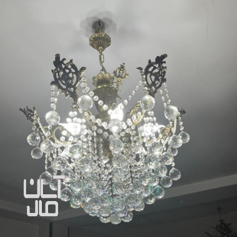لوستر کریستالی شش شاخه