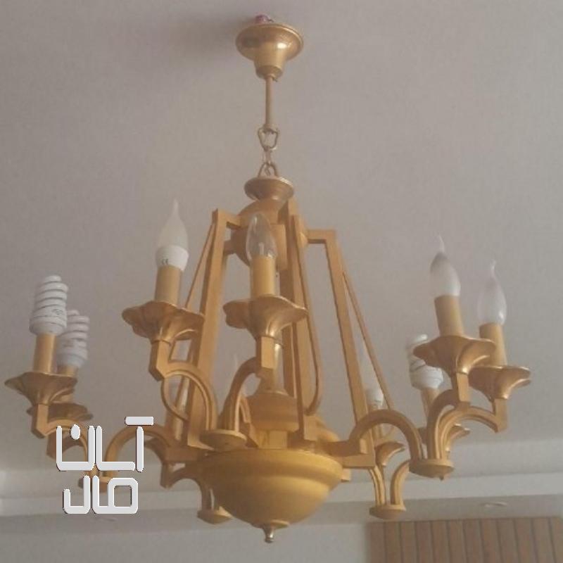 لوستر ۱۰ شاخه برنجی